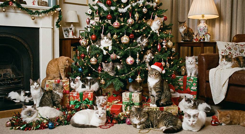 noviy god i koshki